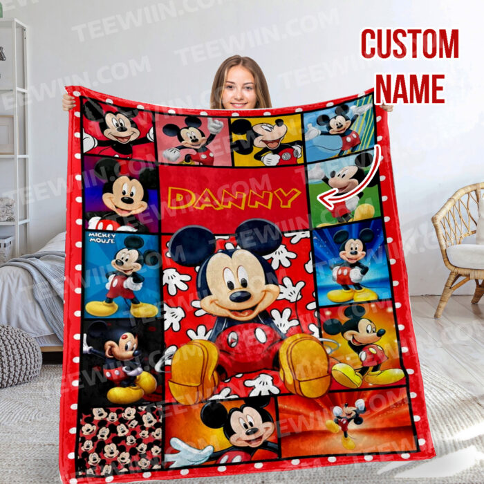 Family Mickey Mouse And Friends Quilt Mickey Mouse Fleece Blanket Mickey Mouse - Image 2