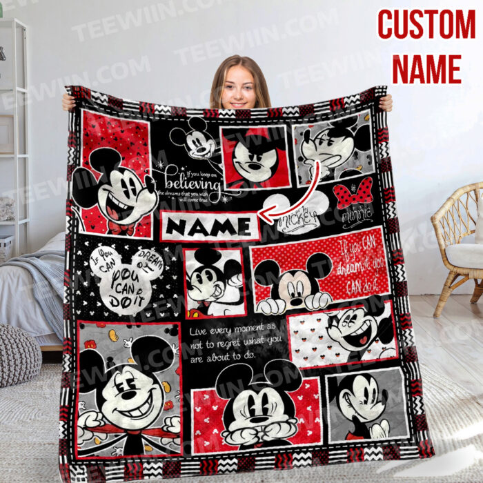 Family Mickey Mouse And Friends Quilt Mickey Mouse Fleece Blanket Mickey Mouse - Image 9