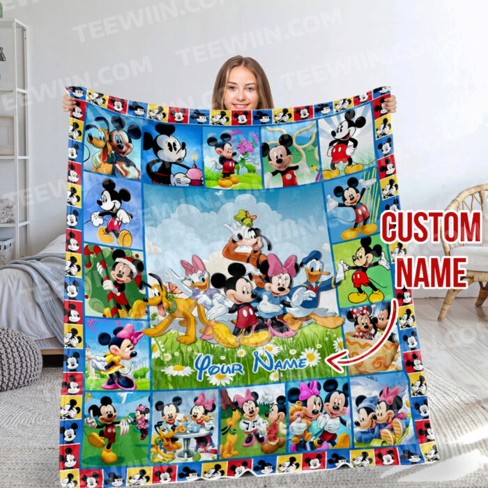 Family Mickey Mouse And Friends Quilt Mickey Mouse Fleece Blanket Mickey Mouse - Image 6