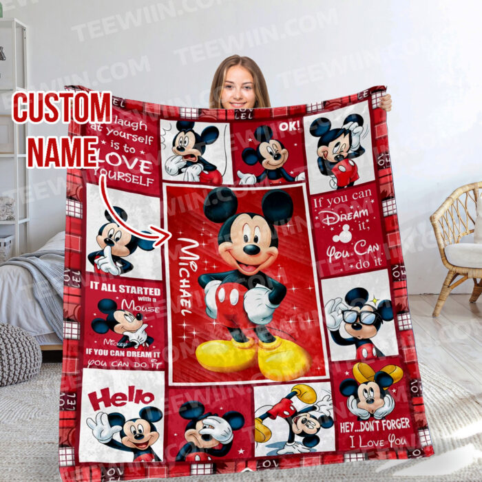 Family Mickey Mouse And Friends Quilt Mickey Mouse Fleece Blanket Mickey Mouse - Image 12
