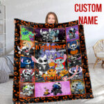 Personalized Disney Stitch And His Friends Fleece Blanket, Lilo and Stitch Custom Name Blanket - Image 2