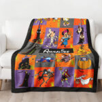 Disney Skeleton Halloween Blanket, Custom Name Mickey Halloween Fleece Blanket - Image 2