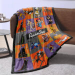 Disney Skeleton Halloween Blanket, Custom Name Mickey Halloween Fleece Blanket - Image 3