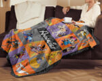 Disney Skeleton Halloween Blanket, Custom Name Mickey Halloween Fleece Blanket - Image 4