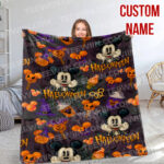 Disney Fall Disneyland Halloween Blanket, Mickey Mouse Fleece Blanket Mickey Mouse - Image 5