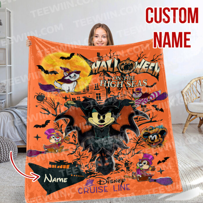 Disney Fall Disneyland Halloween Blanket, Mickey Mouse Fleece Blanket Mickey Mouse - Image 6