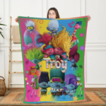 Personalized Trolls Blanket, Trolls Birthday Blanket, Custom Name Blanket, Trolls Family Blanket, Baby Shower Gifts, Kids Trolls Movie Gift - Image 5