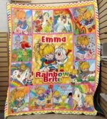 Custom Rainbow Brite Quilt Blanket, Rainbow Brite Bedding Set, Rainbow Brite Kids Bedding Set, Rainbow Brite Baby Blanket