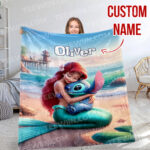 Personalized Disney Stitch Blanket Fleece Blanket, Stitch Custom Name Blanket - Image 5