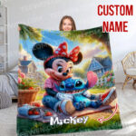 Personalized Disney Stitch Blanket Fleece Blanket, Stitch Custom Name Blanket - Image 11