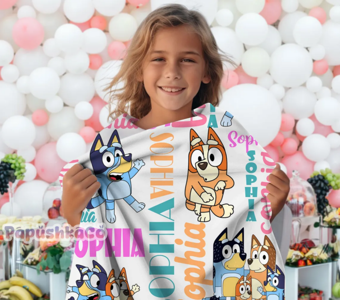 Personalized Cartoon Blanket, Cartoon Blanket, Custom Blanket, Adults blanket, Birthday Gifts, Custom Name Blanket, Monogram blanket - Image 3
