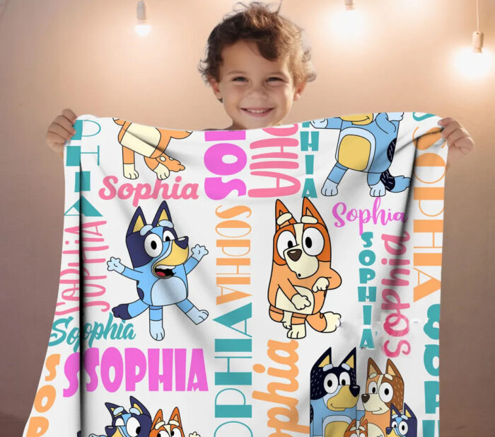 Personalized Cartoon Blanket, Cartoon Blanket, Custom Blanket, Adults blanket, Birthday Gifts, Custom Name Blanket, Monogram blanket - Image 2