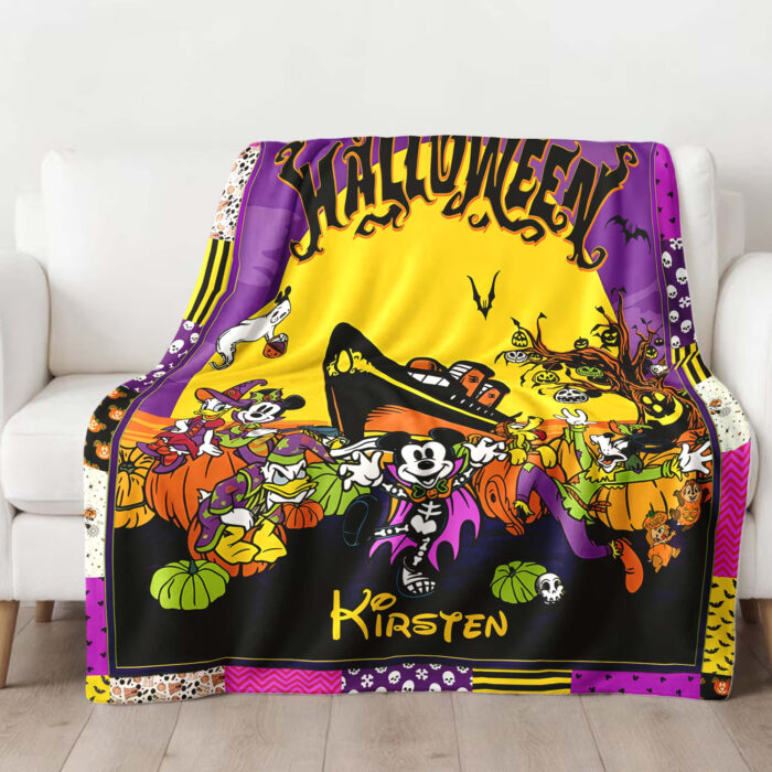 Personalized Disney Mickey Blanket Fleece Blanket, Disney Cruise Line Is Now Offering A Special BOO Custom Name Blanket - Image 2