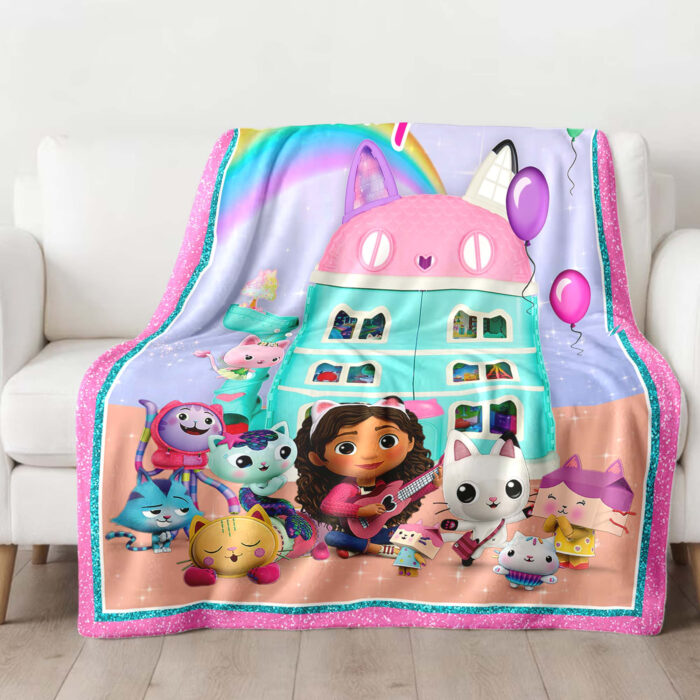 Personalized Gabby's Dollhouse Blanket, Gabby's Dollhouse Custom Name Blanket - Image 2