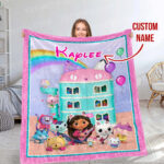 Personalized Gabby's Dollhouse Blanket, Gabby's Dollhouse Custom Name Blanket
