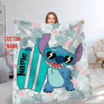 Disney Stitch Printed Soft Blanket, Multipurpose Flannel Blanket Warm Blanket For Car Office Picnic Camping Home - Image 3