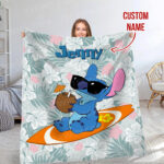 Disney Stitch Printed Soft Blanket, Multipurpose Flannel Blanket Warm Blanket For Car Office Picnic Camping Home - Image 4
