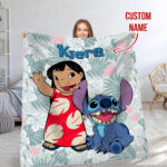 Disney Stitch Printed Soft Blanket, Multipurpose Flannel Blanket Warm Blanket For Car Office Picnic Camping Home - Image 5