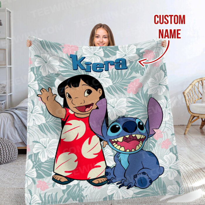 Disney Stitch Printed Soft Blanket, Multipurpose Flannel Blanket Warm Blanket For Car Office Picnic Camping Home - Image 5