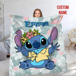 Disney Stitch Printed Soft Blanket, Multipurpose Flannel Blanket Warm Blanket For Car Office Picnic Camping Home - Image 2