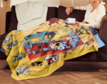 Personalized Bluey Blanket, Red Bluey Deadpool & Wolverine Blanket, Bluey Birthday Blanket, Bluey Family Blanket for Kid - Image 2