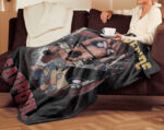 Personalized Bluey Blanket, Red Bluey Deadpool & Wolverine Blanket, Bluey Birthday Blanket, Bluey Family Blanket for Kid - Image 2