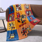 Personalized Bluey Blanket, Red Bluey Deadpool & Wolverine Blanket, Bluey Birthday Blanket, Bluey Family Blanket for Kid - Image 2