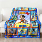 Personalized Bluey Blanket, Bluey Dragon Ball Blanket, Bluey Birthday Blanket, Goku Blanket for Kid - Image 2