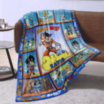 Personalized Bluey Blanket, Bluey Dragon Ball Blanket, Bluey Birthday Blanket, Goku Blanket for Kid - Image 3