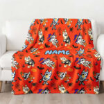 Personalized Bluey Blanket, Bluey Halloween Blanket, Bluey Birthday Blanket, Family Blanket for Kid - Image 3