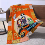 Personalized Bluey Blanket, Bluey The Night Before Christmas Blanket, Bluey Birthday Blanket, Family Blanket for Kid - Image 2