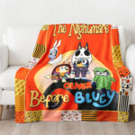 Personalized Bluey Blanket, Bluey The Night Before Christmas Blanket, Bluey Birthday Blanket, Family Blanket for Kid - Image 3