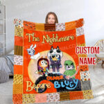 Personalized Bluey Blanket, Bluey The Night Before Christmas Blanket, Bluey Birthday Blanket, Family Blanket for Kid