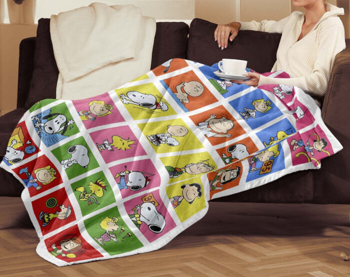 Personalized Snoopy Olympic Blanket, The Peanuts Custom Name Snoopy Blanket, Baby Shower Blanket - Image 4