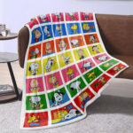 Personalized Snoopy Olympic Blanket, The Peanuts Custom Name Snoopy Blanket, Baby Shower Blanket - Image 3