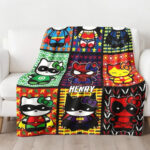 Personalized Hello Kitty Girl Power Blanket, Super Hero Hello Kitty Blanket - Image 2