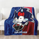 Personalized Hello Kitty Sonic Blanket, Super Hero Hello Kitty Blanket - Image 2