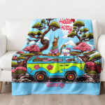 Personalized Hello Kitty Scooby-Doo Blanket, Super Hero Hello Kitty Blanket - Image 2