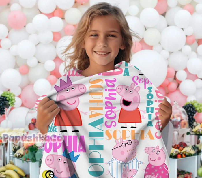 Personalized Cartoon Blanket, Cartoon Blanket, Custom Blanket, Adults blanket, Birthday Gifts, Custom Name Blanket, Monogram blanket - Image 3