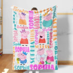 Personalized Cartoon Blanket, Cartoon Blanket, Custom Blanket, Adults blanket, Birthday Gifts, Custom Name Blanket, Monogram blanket