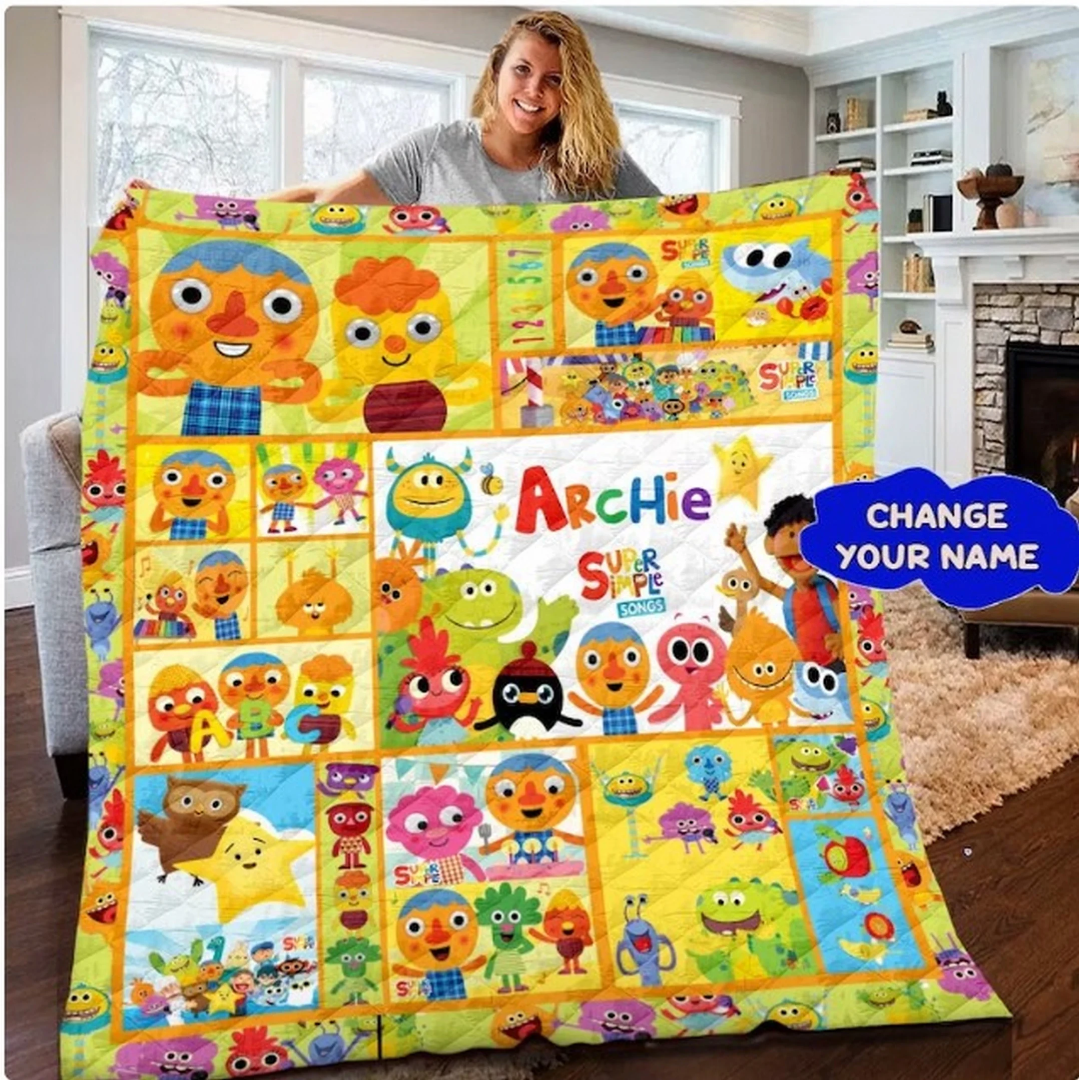 1723274897215.webp Custom Super Simple Songs Quilt Blanket, Super Simple Bedding Set, Super Simple Kids Bedding Set, Baby Blanket, Cartoon Fleece Blanket - Image 1
