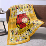 Personalized Snoopy Lovers Blanket, The Peanuts Custom Name Snoopy Blanket, Baby Shower Blanket - Image 3