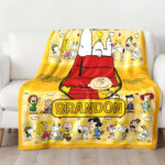 Personalized Snoopy Lovers Blanket, The Peanuts Custom Name Snoopy Blanket, Baby Shower Blanket - Image 2