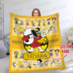 Personalized Snoopy Lovers Blanket, The Peanuts Custom Name Snoopy Blanket, Baby Shower Blanket