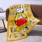 Personalized Snoopy Lovers Blanket, The Peanuts Custom Name Snoopy Blanket, Baby Shower Blanket - Image 2