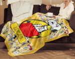 Personalized Snoopy Lovers Blanket, The Peanuts Custom Name Snoopy Blanket, Baby Shower Blanket - Image 4