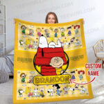 Personalized Snoopy Lovers Blanket, The Peanuts Custom Name Snoopy Blanket, Baby Shower Blanket - Image 9