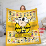 Personalized Snoopy Lovers Blanket, The Peanuts Custom Name Snoopy Blanket, Baby Shower Blanket - Image 4