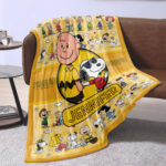 Personalized Snoopy Lovers Blanket, The Peanuts Custom Name Snoopy Blanket, Baby Shower Blanket - Image 3