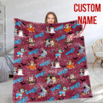 Personalized Bluey Halloween Blanket, Bluey and Friends Blanket, Bluey Birthday Blanket, Bluey Family Blanket for Kid - Image 5
